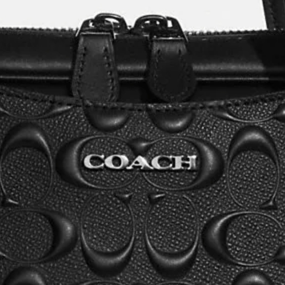 ✅️ COACH Signature Leather Designer Laptop Briefcase Work Bag NWT Rare unisex - Picture 2 of 15